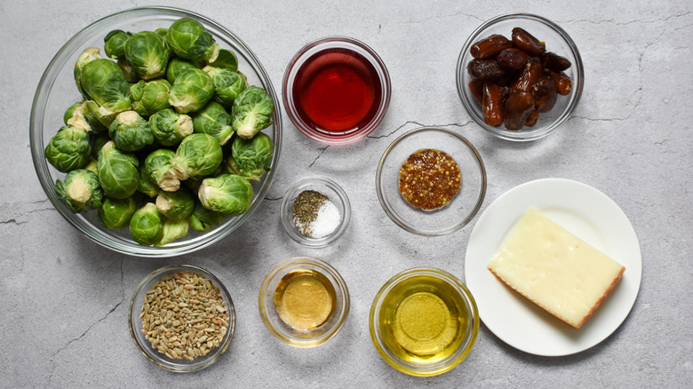 ingredients for Brussels sprouts salad 