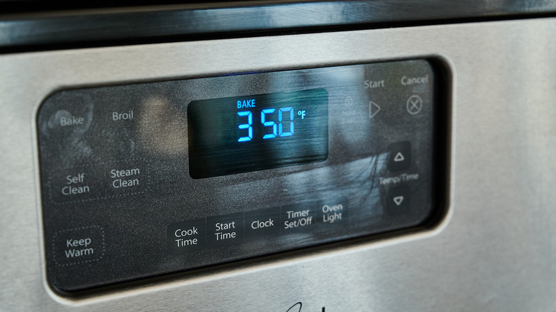 preheating the oven to 350 degrees