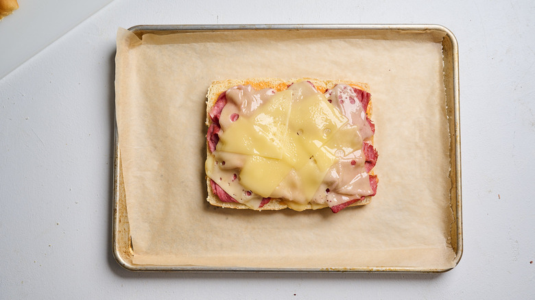 melted cheese on slider rolls