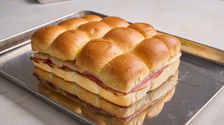 baking sliders on sheet tray