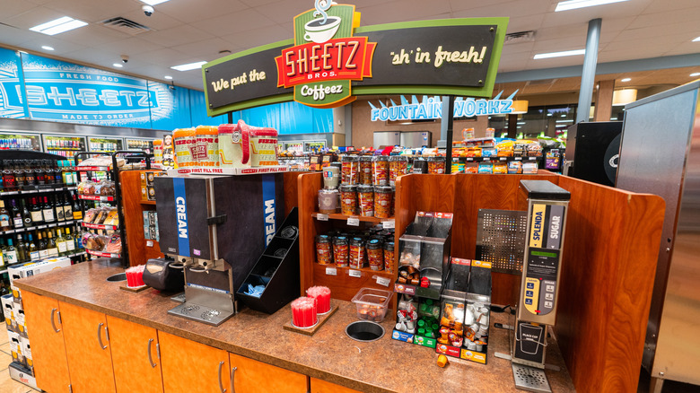 The coffee counter at Sheetz