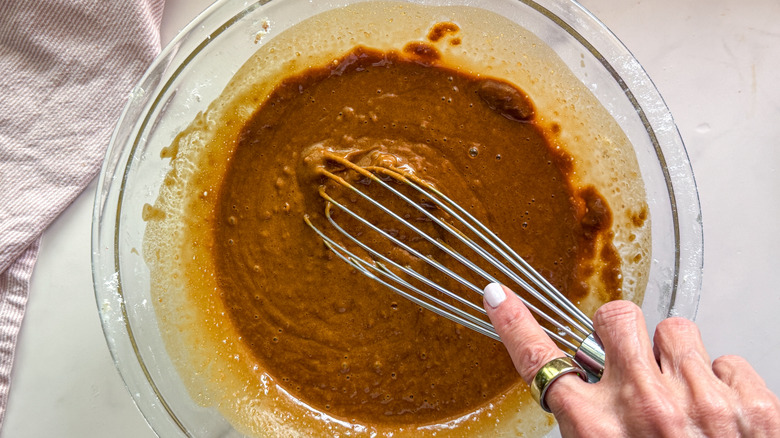 hand whisking batter