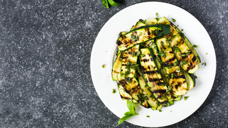 roasted zucchini on plate