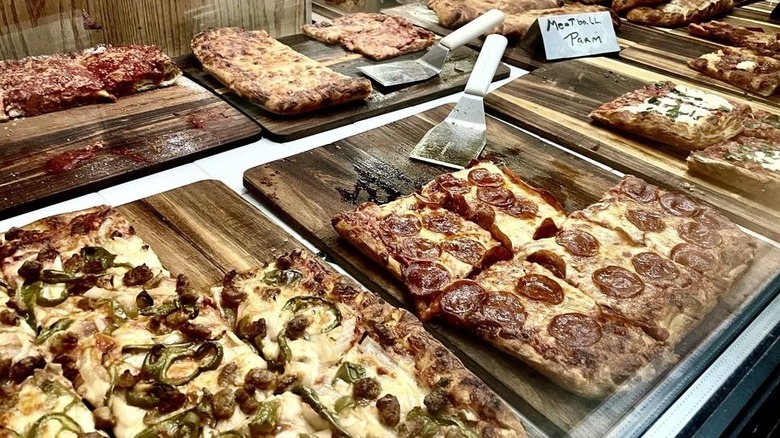 Pizza at Parziale's Bakery in Boston's North End