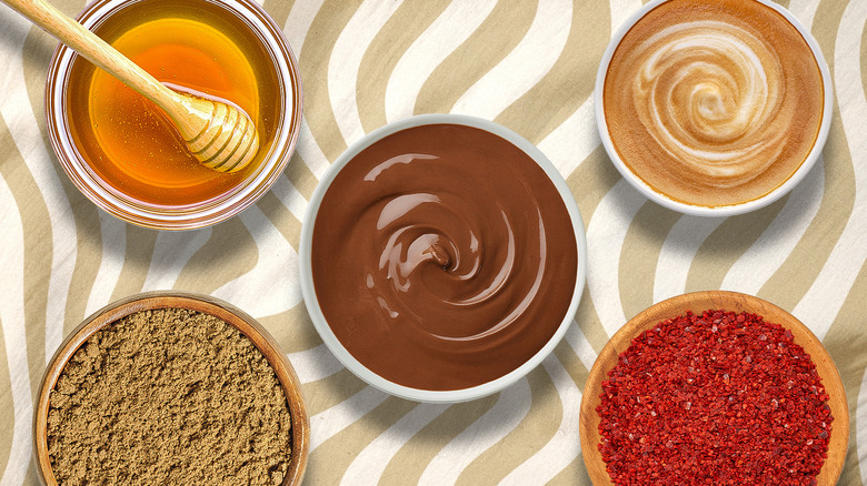 Sauces, spices, and chocolate