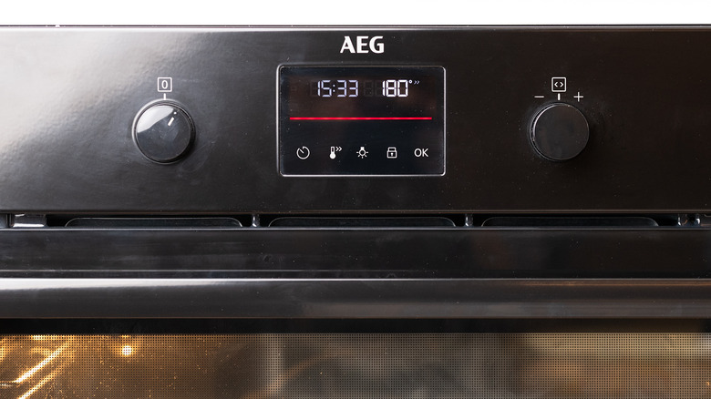 preheating an oven