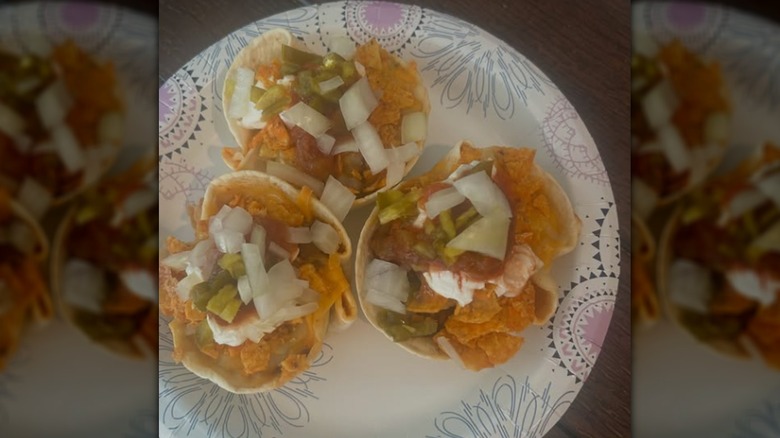 Crunchwrap cups on plate