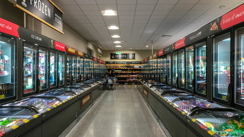 Frozen section in an Aldi in England