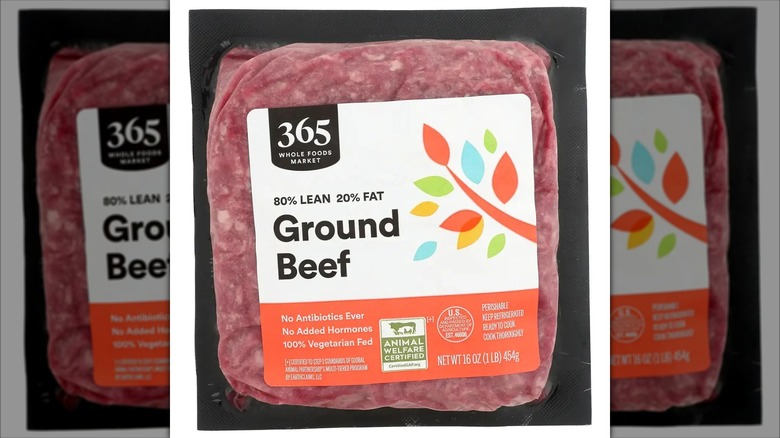 Plastic package of 365 By Whole Foods Market Ground Beef