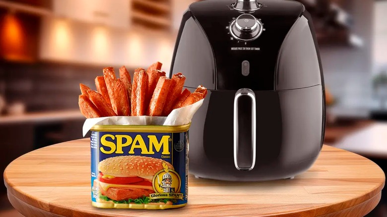 Spam fries and air fryer