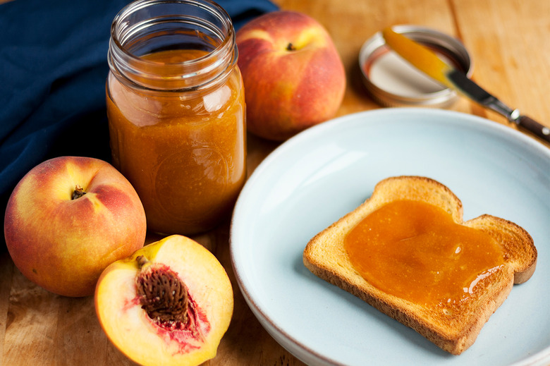 Slow Cooker Peach Butter on Toast
