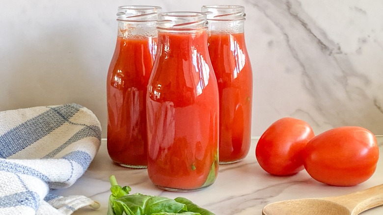 jarred passata with tomatoes