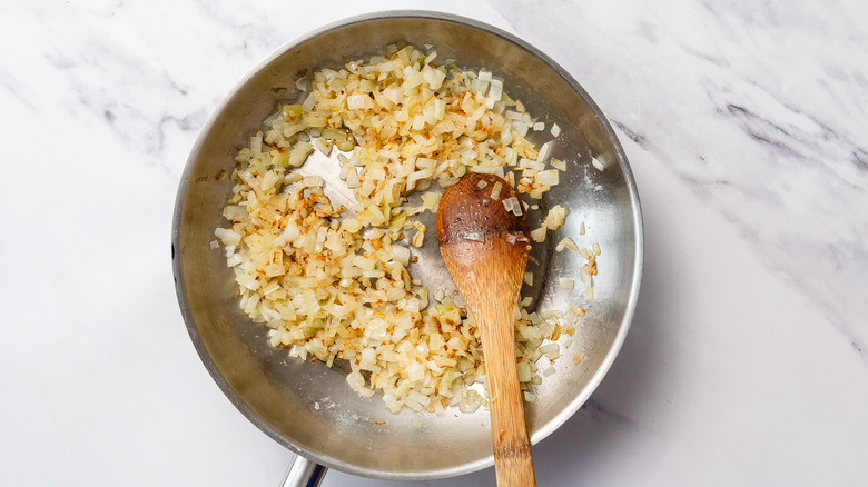 Onions in skillet