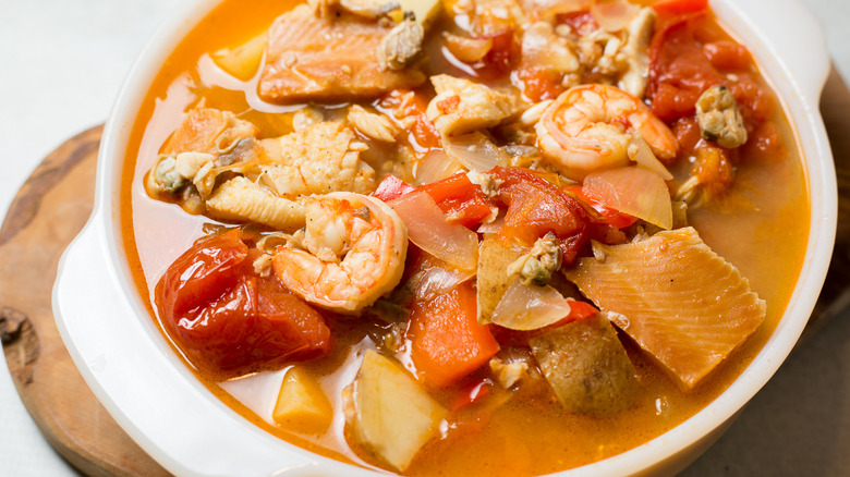 fish chowder served in dish