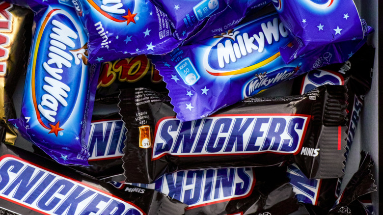 Mini Milky Way and Snickers bars.