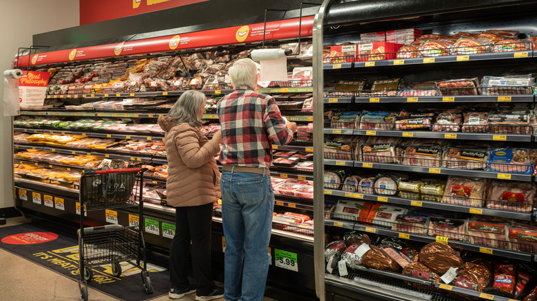 shopping at Grocery Outlet