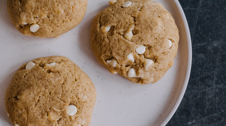 sourdough cookies on plate