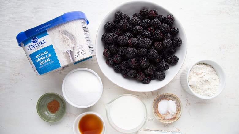 ingredients for southern blackberry cobbler