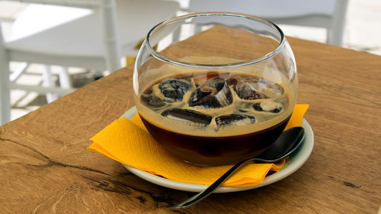 Cup of Caffe' Leccese on a table in Italy