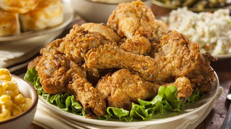 Homemade Southern fried chicken