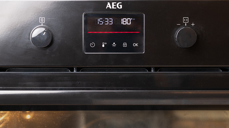 preheating an oven