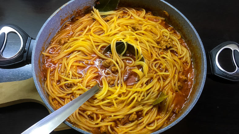 one pot spaghetti dish