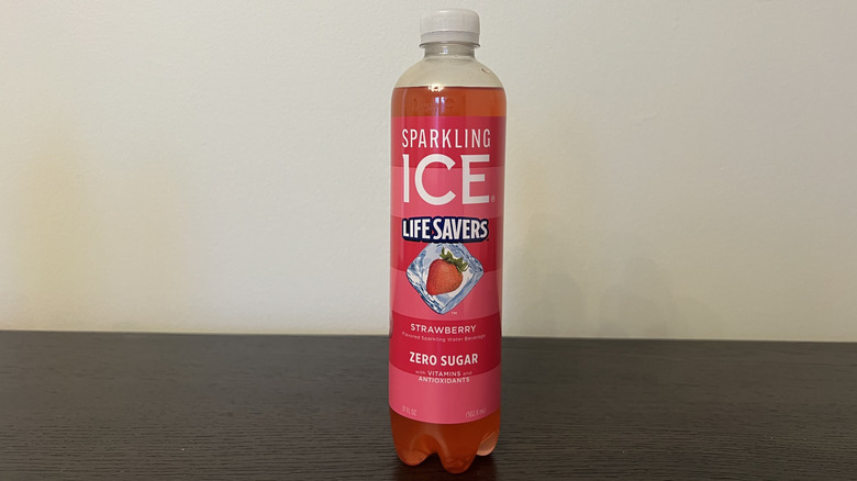 Strawberry Life Savers Sparkling Ice in bottle