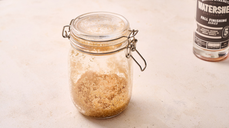 infused bourbon sugar on a table
