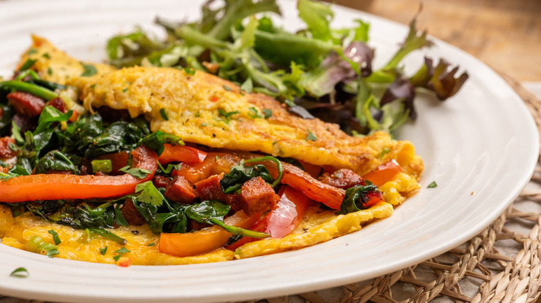 spicy chorizo omelette