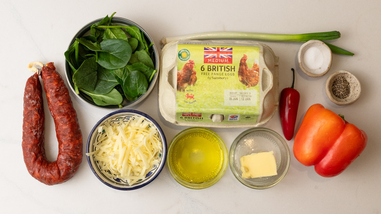 spicy chorizo omelette ingredients