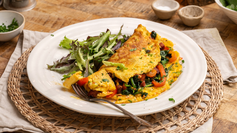 spicy chorizo omelette