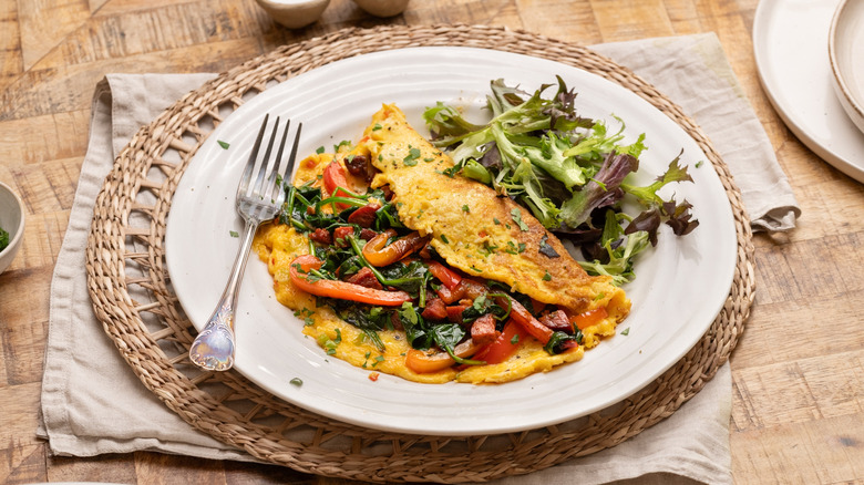 spicy chorizo omelette