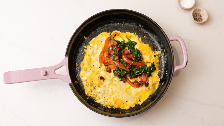 omelette with chorizo and pepper