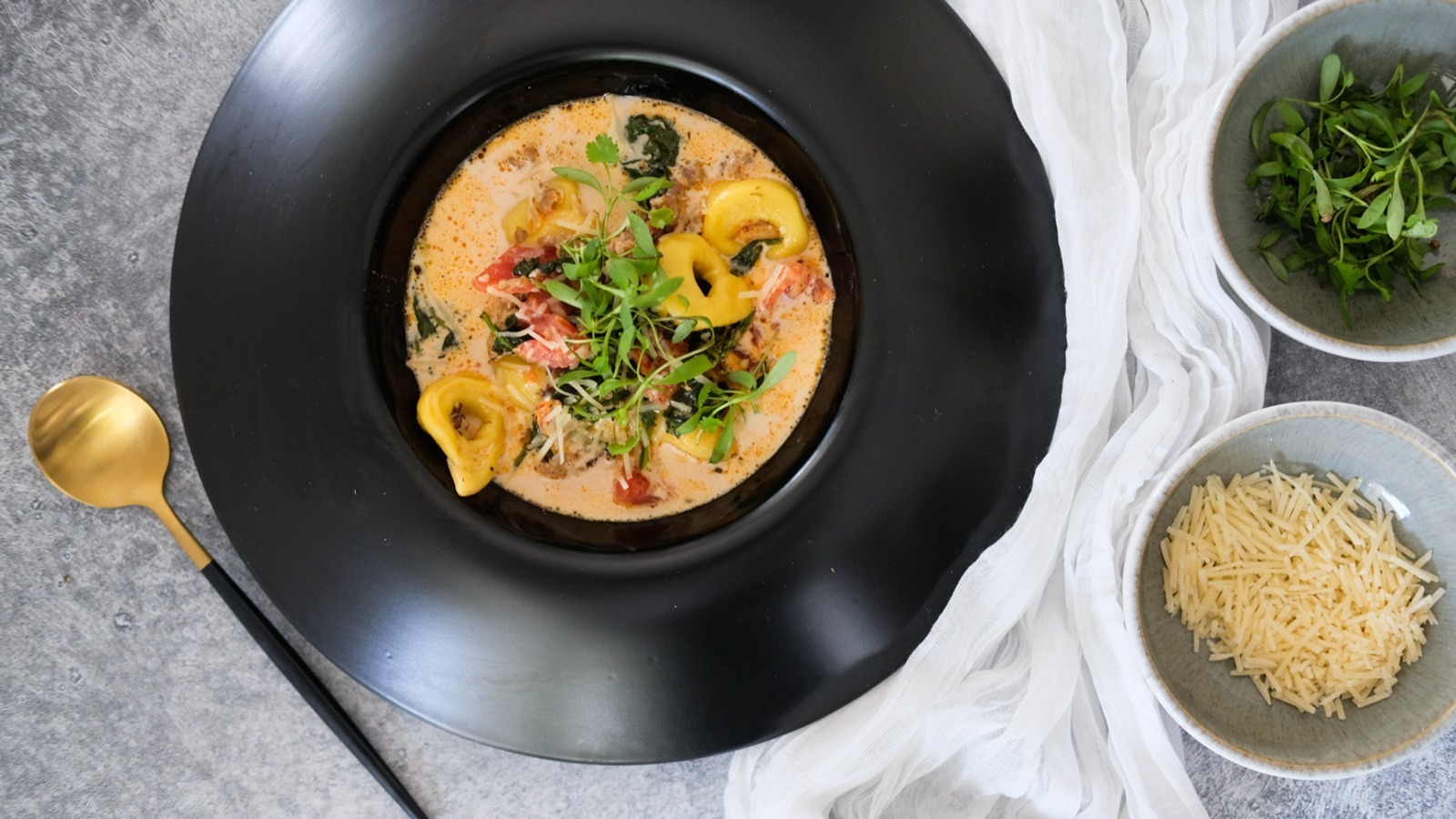 Spicy Italian Sausage And Spinach Tortellini Soup Recipe