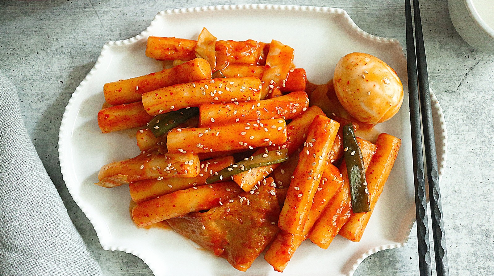 Tteok bokki or topokki korean food culinary dishes