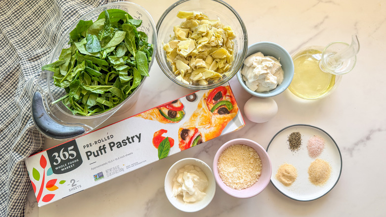 Spinach artichoke dip pinwheel ingredients