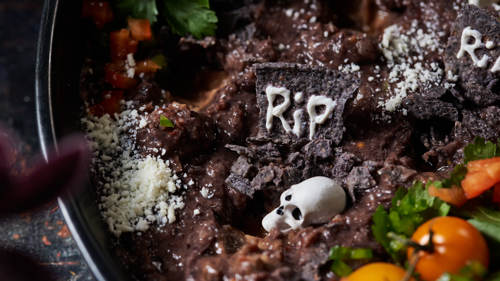 Spooky Spicy Graveyard Bean Dip Recipe