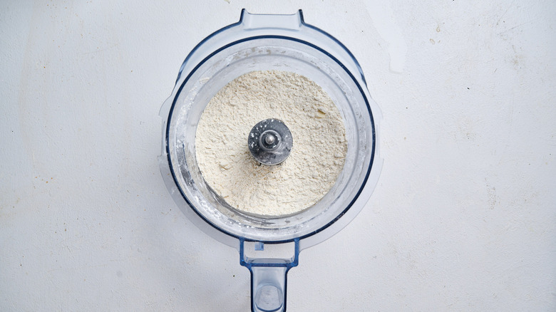 butter and flour mixed together in a food processor