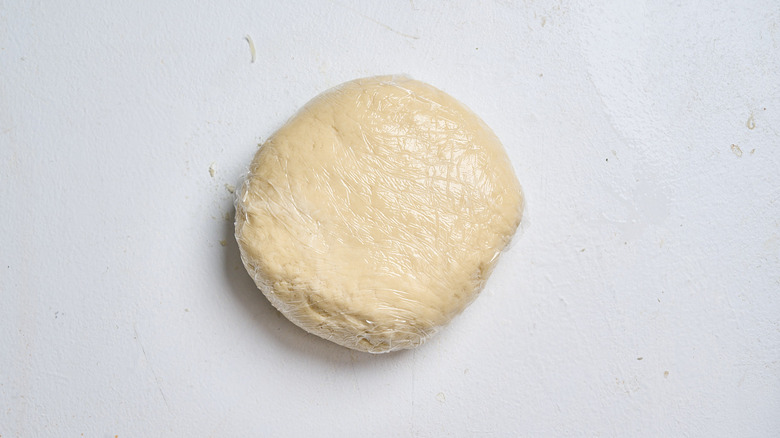 dough kneaded into a disc