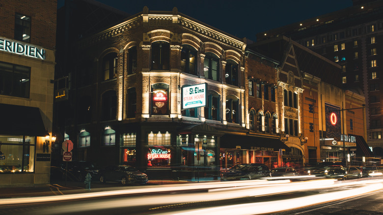 Exterior of St. Elmo Steak House