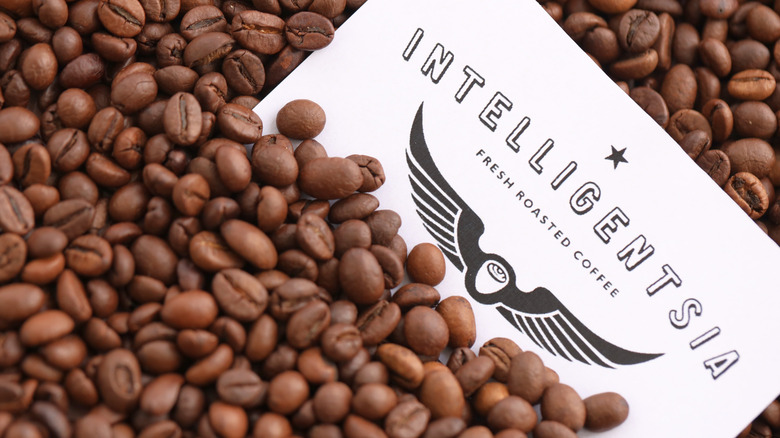 Intelligentsia coffee logo in coffee beans