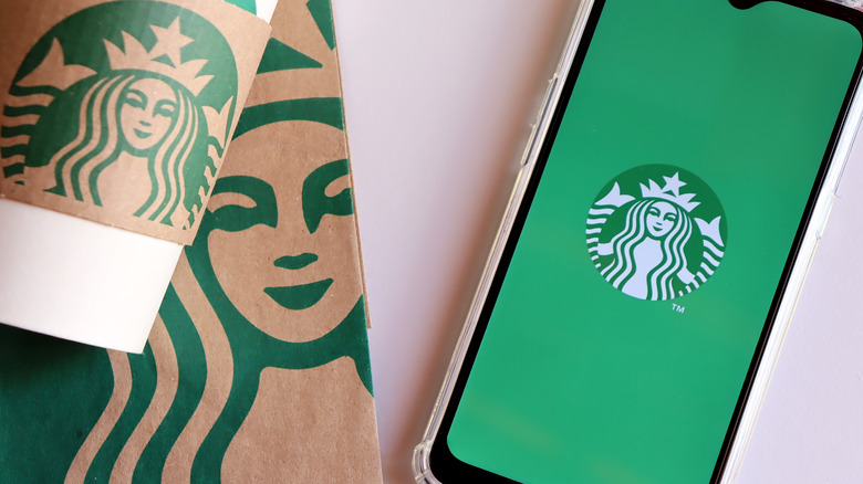 Starbucks branded items and app