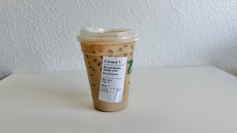 Starbucks Blonde Vanilla iced latte