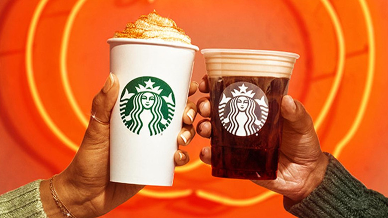 Starbucks pumpkin spice lattes