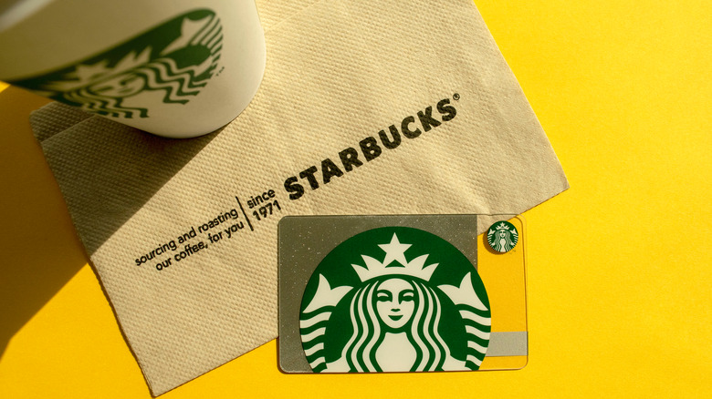 Starbucks gift card and coffee