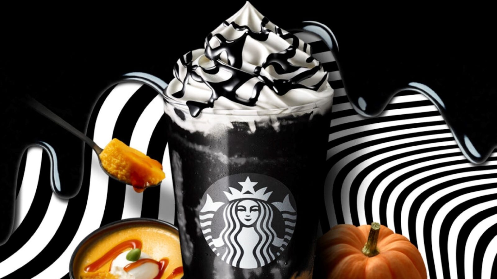 Starbucks Japan's Black Halloween Frappuccino Conceals A Sweet Surprise