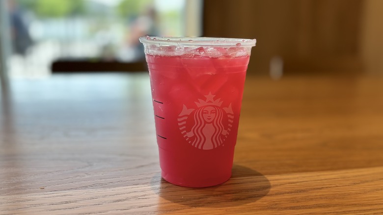 pink lavender lemonade at Starbucks