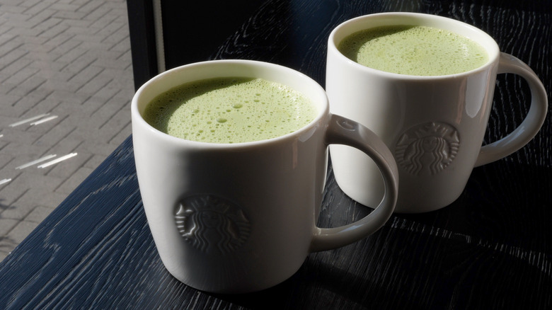 Starbucks Matcha Latte in mugs