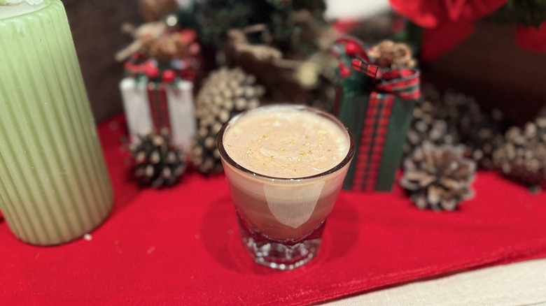 Caramel Miso Hot Cocoa on a festive table