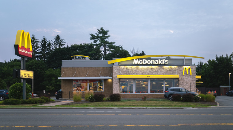 suburban McDonald's in quiet neighborhood